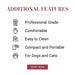 Additional parting comb features: professional, comfortable, easy to clean, compact and portable, for dogs and cats.