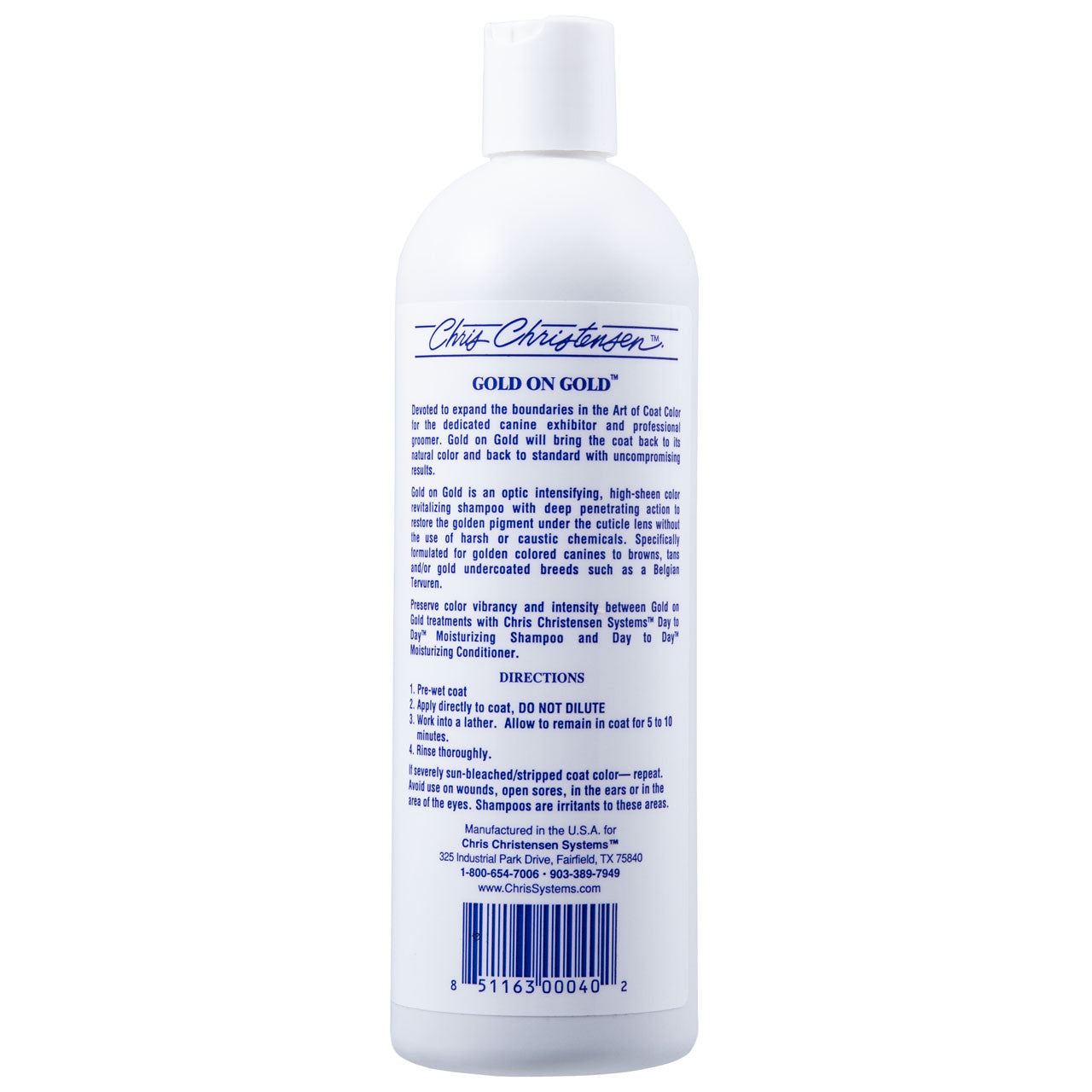 Gold on Gold Shampoo 16 Ounce Back
