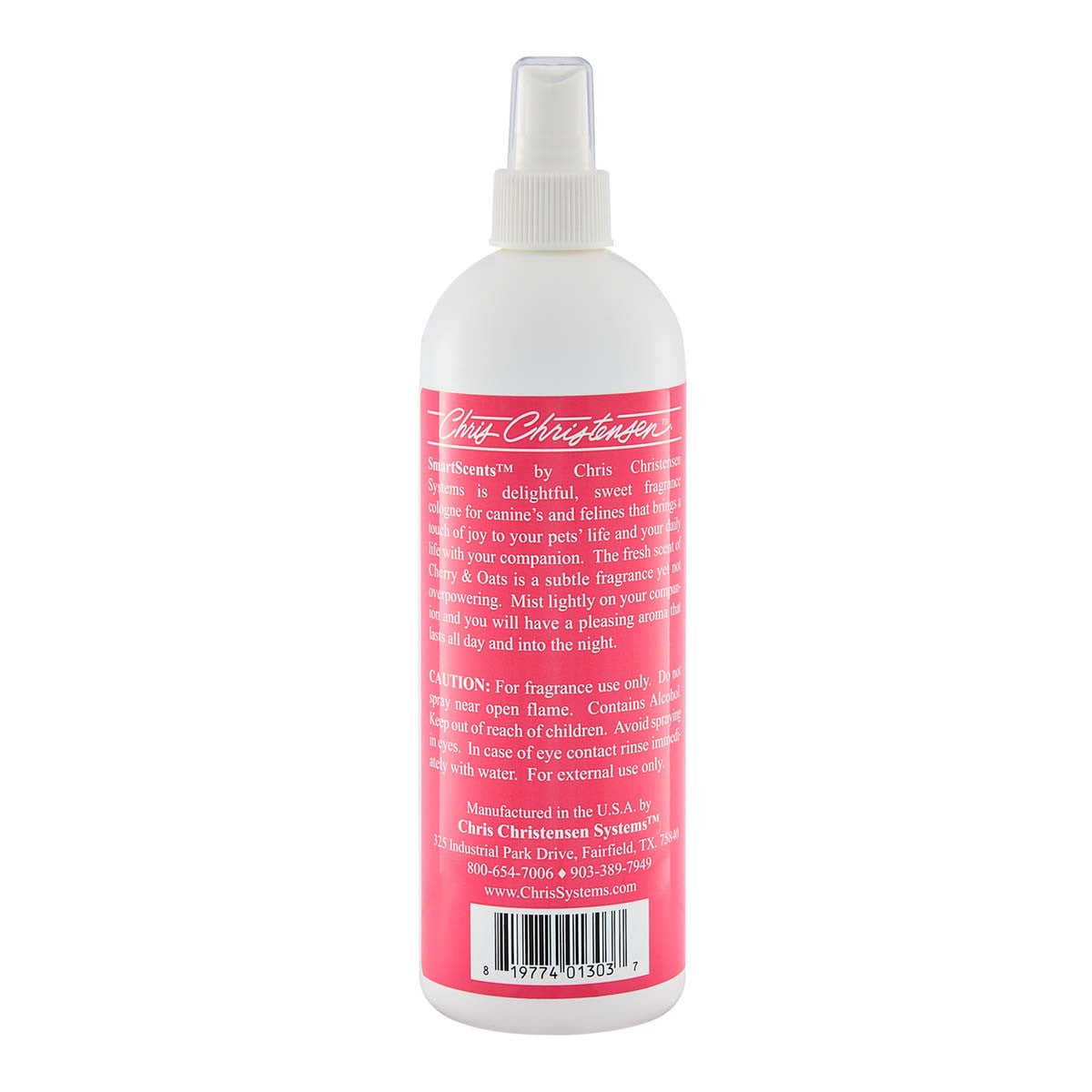 Smart Scents Grooming Cologne - Cherry & Oats back of label